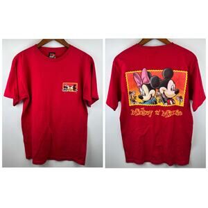 Vintage Y2k Disney Mickey Unlimited Shirt Mickey and Minnie Double sided Size M